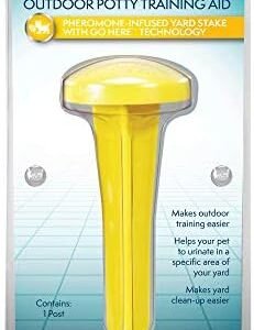 Simple Solution Pee Post Outdoor Potty Training Aid | Pheromone-Infused Yard Stake with GO HERE™ Technology | 13 Inch Stake