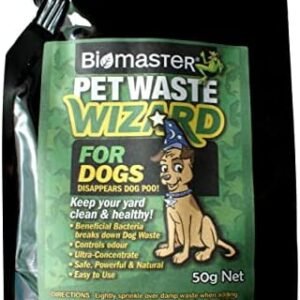 Pet Waste Wizard Digester 50g Spout Pack, Beneficial Enzymes to Break Down Pet Waste, (100% Natural Concentrate)