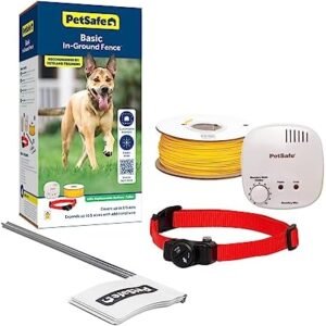 PetSafe Basic In-Ground Pet Fence – from the Parent Company of INVISIBLE FENCE Brand - Underground Electric Pet Fence System with Waterproof and Battery-Operated Training Collar