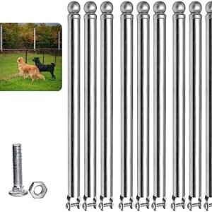 1-3/8" Chain Link Fence Post Height Extender for Dogs,Heavy Duty Fence Extension Height Privacy,25" in Height Fence Extender for Dogs,Fence Post Extension Prevent Dogs/Deer Jumping Fence 9-Pack