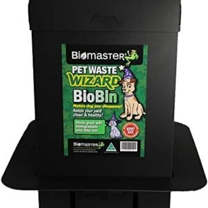 Pet Waste Wizard BioBin Pet Waste Disposal Unit, Waste Digester (100% Recycled Material, 10” Width x 18” Height)