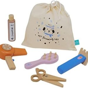 Manhattan Toy Posh Pet Day Spa Pretend Wooden Pet Grooming Play Set for Toddlers 3 Years Old and Up