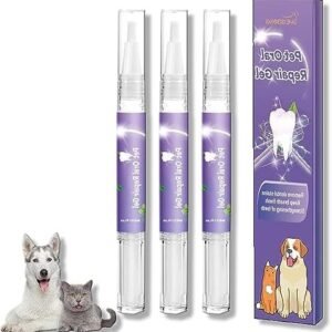3 PCS pet Oral Repair Gel, pet Teeth Fresh Gel Cure Cleaner, Pet Oral Gel Suitable for Pets That do not Like to Brush Teeth