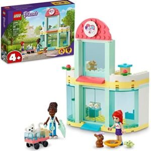 LEGO Friends Pet Clinic 41695 Building Kit; with 2 Mini-Dolls Including Mia, Plus Cat and Rabbit Toys; Creative Birthday Gift for Kids Aged 4 and up (111 Pieces)